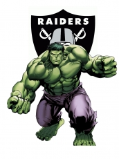 Oakland Raiders Hulk Logo custom vinyl decal