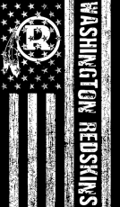 Black And White American Flag Logo Heat Sticker