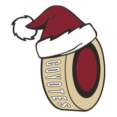 Arizona Coyotes Hockey ball Christmas hat logo custom vinyl decal