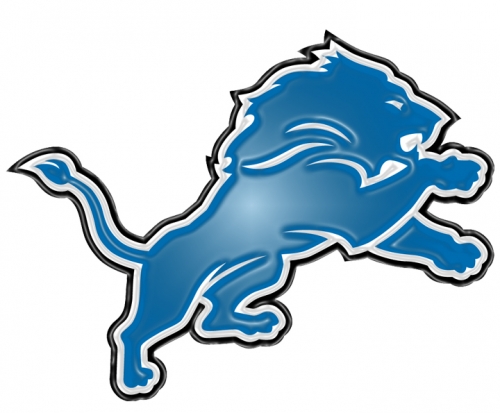 Detroit Lions Plastic Effect Logo heat sticker