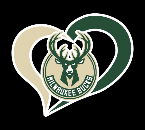 MilwaukeeBucks Heart Logo custom vinyl decal