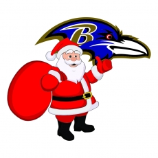 Baltimore Ravens Santa Claus Logo heat sticker