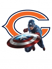 Chicago Bears Captain America Logo custom vinyl decal