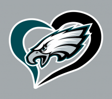 Philadelphia Eagles Heart Logo heat sticker