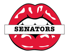 Ottawa Senators Lips Logo heat sticker