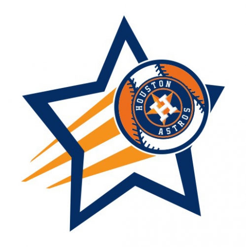 Houston Astros Baseball Goal Star logo heat sticker
