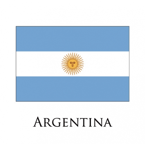 Argentina flag logo heat sticker