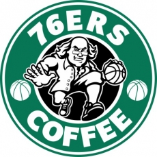 Philadelphia 76ers Starbucks Coffee Logo custom vinyl decal