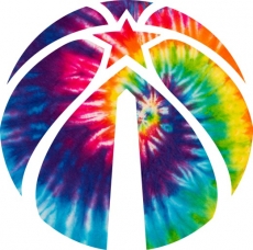 Washington Wizards rainbow spiral tie-dye logo heat sticker
