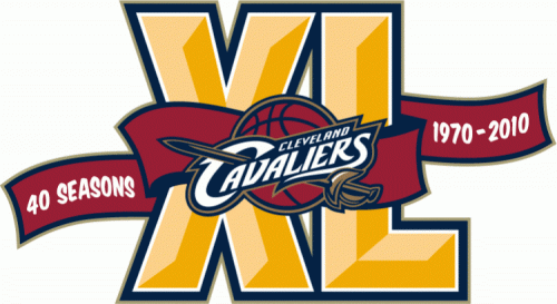 Cleveland Cavaliers 2009 10 Anniversary Logo heat sticker