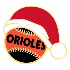 Baltimore Orioles Baseball Christmas hat logo heat sticker