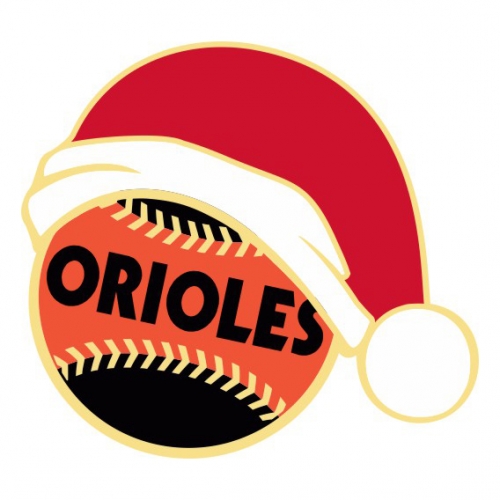 Baltimore Orioles Baseball Christmas hat logo custom vinyl decal