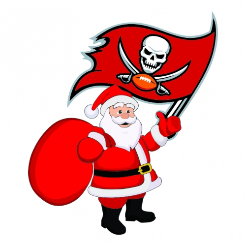 Tampa Bay Buccaneers Santa Claus Logo heat sticker