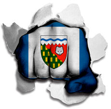 Fist Northwest Territories Flag Logo heat sticker