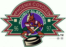 Arizona Coyotes 1996 97 Anniversary Logo heat sticker
