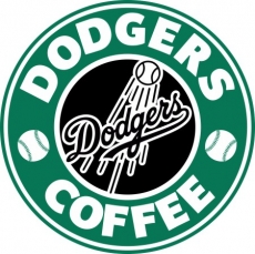Los Angeles Dodgers Starbucks Coffee Logo heat sticker