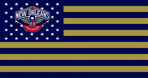 New Orleans Pelicans Flag001 logo custom vinyl decal