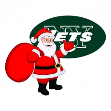 New York Jets Santa Claus Logo heat sticker