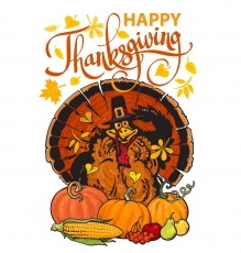 Thanksgiving Day Logo 40 heat sticker
