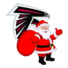 Atlanta Falcons Santa Claus Logo heat sticker