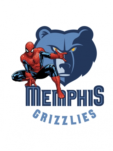 Memphis Grizzlies Spider Man Logo heat sticker