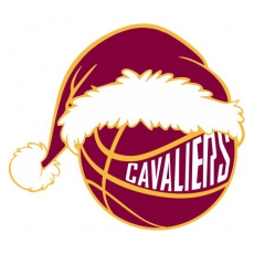 Cleveland Cavaliers Basketball Christmas hat logo heat sticker
