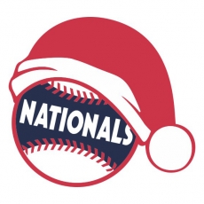 Washington Nationals Baseball Christmas hat logo heat sticker