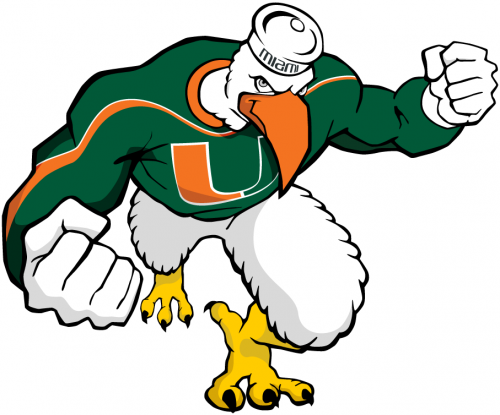 Miami Hurricanes 2000-2005 Mascot Logo heat sticker