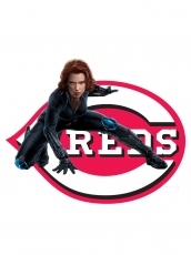 Cincinnati Reds Black Widow Logo heat sticker