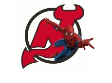 New Jersey Devils Spider Man Logo heat sticker