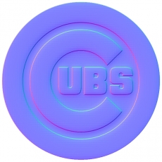 Chicago Cubs Colorful Embossed Logo custom vinyl decal