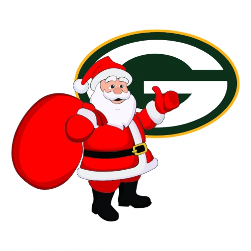 Green Bay Packers Santa Claus Logo heat sticker