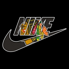 Chicago Blackhawks Nike logo heat sticker