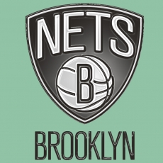 Brooklyn Nets Plastic Effect Logo heat sticker
