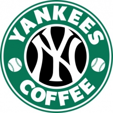 New York Yankees Starbucks Coffee Logo heat sticker