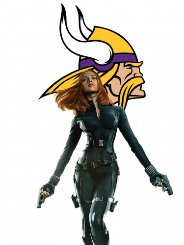 Minnesota Vikings Black Widow Logo custom vinyl decal