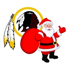 Washington Redskins Santa Claus Logo heat sticker