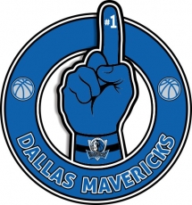 Number One Hand Dallas Mavericks logo heat sticker