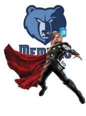 Memphis Grizzlies Thor Logo heat sticker