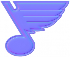 St. Louis Blues Colorful Embossed Logo heat sticker
