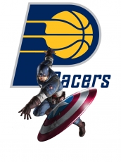 Indiana Pacers Captain America Logo heat sticker