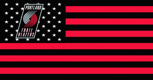 Portland Trail Blazers Flag001 logo custom vinyl decal