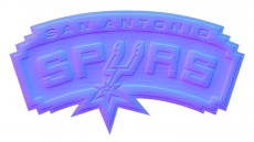 San Antonio Spurs Colorful Embossed Logo heat sticker