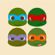 Ninja Turtle Logo 02 heat sticker