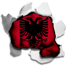 Fist Albania Flag Logo custom vinyl decal