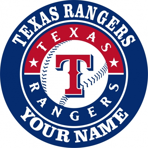 Texas Rangers Customized Logo custom vinyl decal