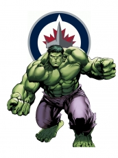 Winnipeg Jets Hulk Logo heat sticker