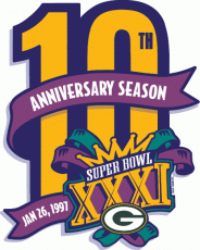 Green Bay Packers 2006 Anniversary Logo heat sticker
