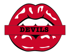 New Jersey Devils Lips Logo heat sticker