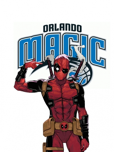 Orlando Magic Deadpool Logo heat sticker